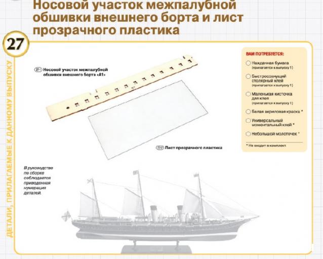 Императорская яхта «Штандарт» - Комплектация и Руководство по сборке