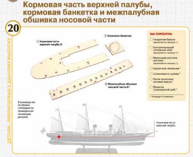 Императорская яхта «Штандарт» - Комплектация и Руководство по сборке