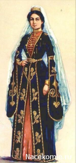 Куклы в народных костюмах №90 Кукла в кабардинском женском костюме