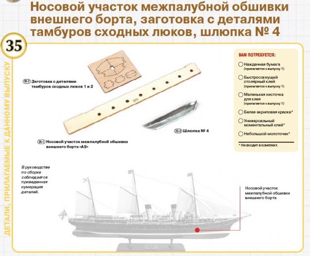 Императорская яхта «Штандарт» - Комплектация и Руководство по сборке