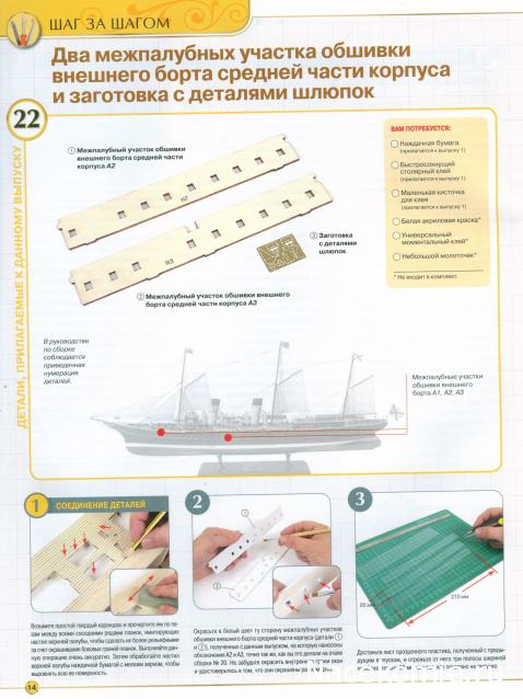 Императорская яхта «Штандарт» - Комплектация и Руководство по сборке