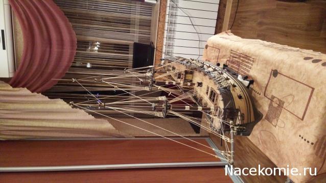 Собери Чёрную Жемчужину. Рангоут и такелаж.