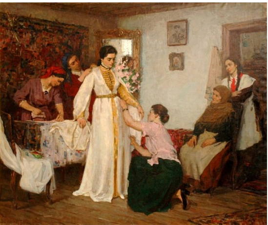 Куклы в народных костюмах №15 Кукла в осетинском девичьем костюме