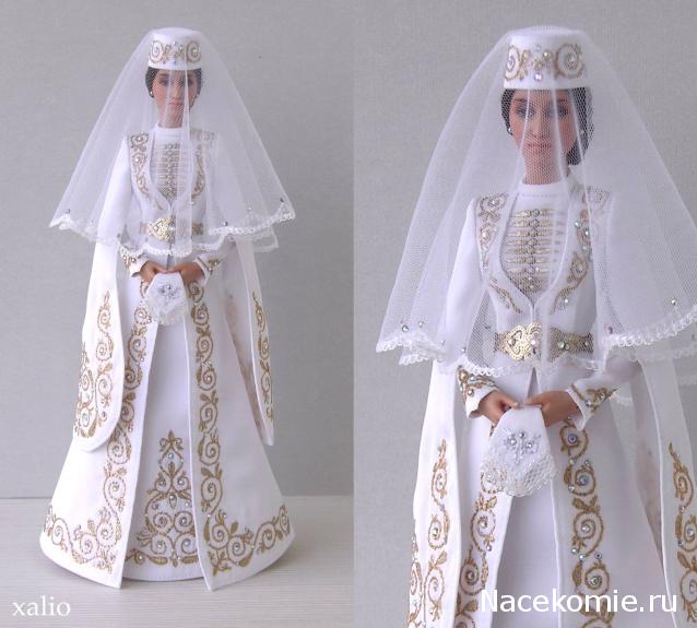 Куклы в народных костюмах №15 Кукла в осетинском девичьем костюме