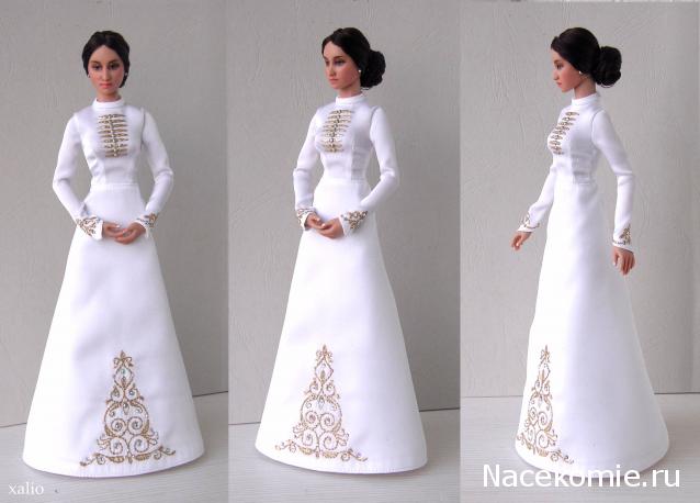 Куклы в народных костюмах №15 Кукла в осетинском девичьем костюме