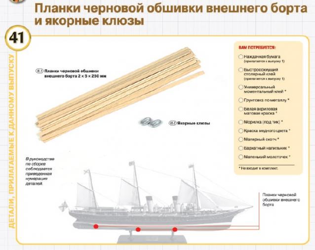 Императорская яхта «Штандарт» - Комплектация и Руководство по сборке