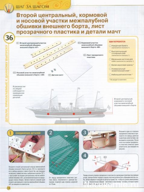 Императорская яхта «Штандарт» - Комплектация и Руководство по сборке