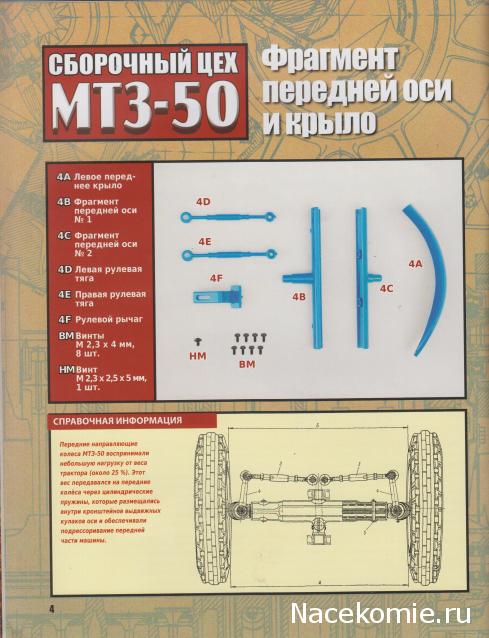 Соберите трактор МТЗ-50 (масштаб 1:8) - Hachette Коллекция - тест