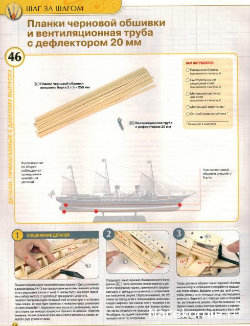 Императорская яхта «Штандарт» - Комплектация и Руководство по сборке