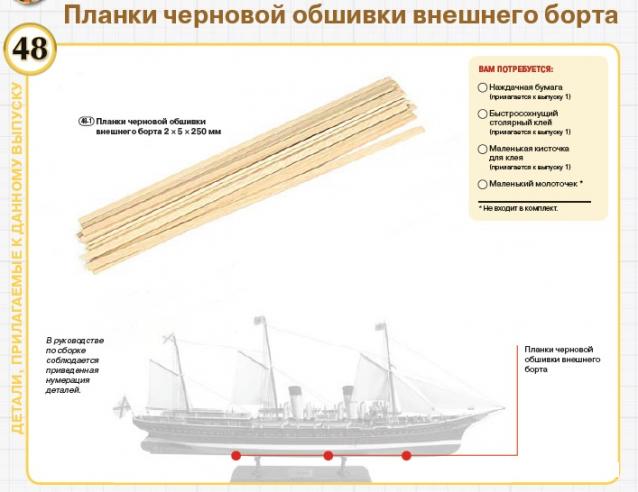 Императорская яхта «Штандарт» - Комплектация и Руководство по сборке