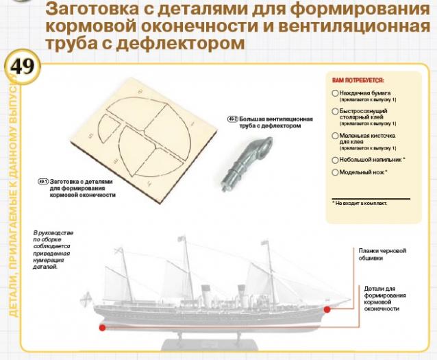 Императорская яхта «Штандарт» - Комплектация и Руководство по сборке