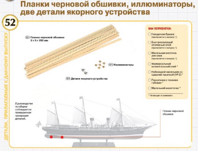 Императорская яхта «Штандарт» - Комплектация и Руководство по сборке