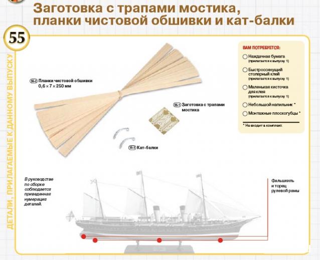 Императорская яхта «Штандарт» - Комплектация и Руководство по сборке