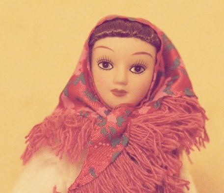 Куклы в народных костюмах №1 Кукла в зимнем костюме Московской губернии