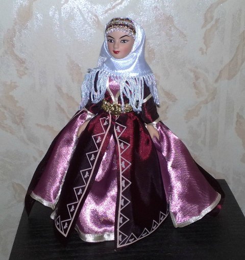 Куклы в народных костюмах №3 Кукла в карачаевском праздничном костюме