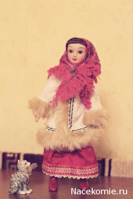 Куклы в народных костюмах №1 Кукла в зимнем костюме Московской губернии