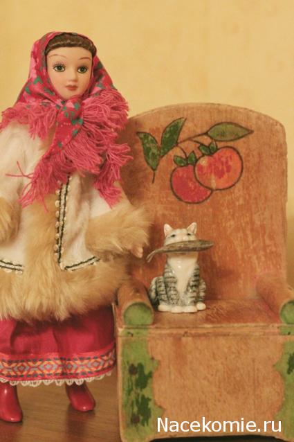 Куклы в народных костюмах №1 Кукла в зимнем костюме Московской губернии