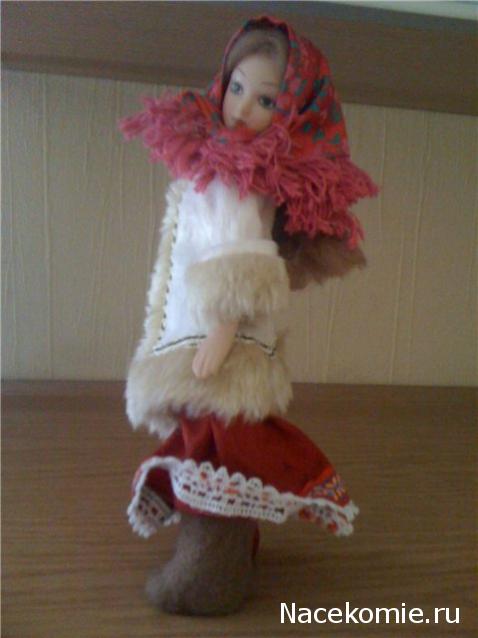 Куклы в народных костюмах №1 Кукла в зимнем костюме Московской губернии