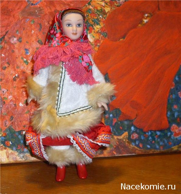 Куклы в народных костюмах №1 Кукла в зимнем костюме Московской губернии