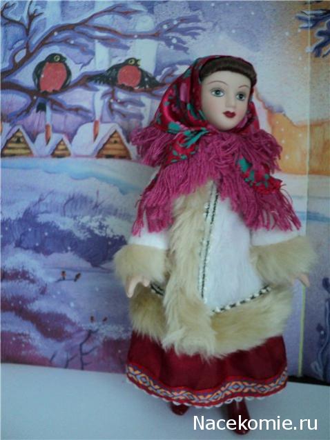 Куклы в народных костюмах №1 Кукла в зимнем костюме Московской губернии