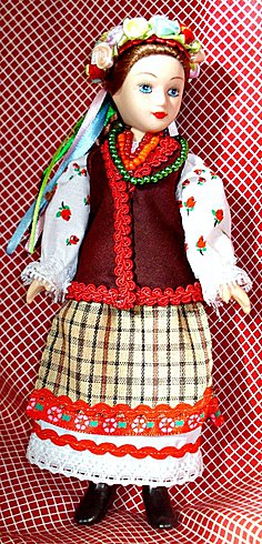 Куклы в народных костюмах №4 Кукла в летнем костюме Киевской губернии