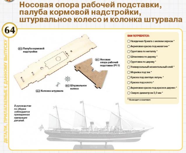 Императорская яхта «Штандарт» - Комплектация и Руководство по сборке