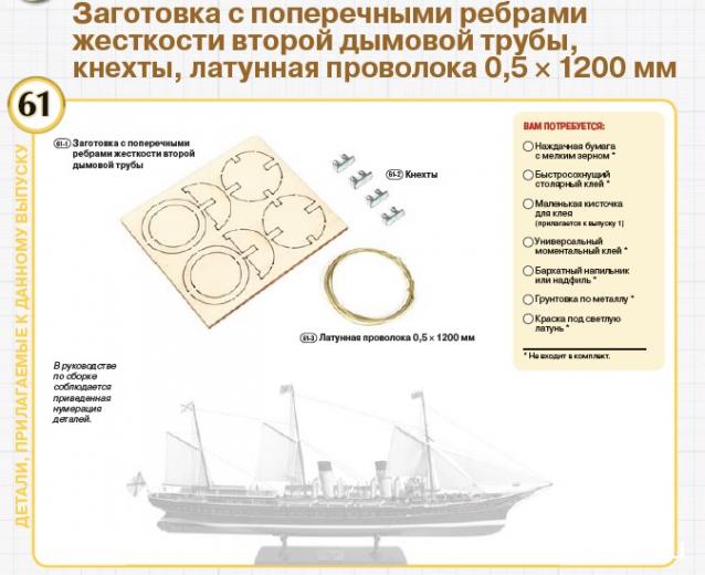 Императорская яхта «Штандарт» - Комплектация и Руководство по сборке
