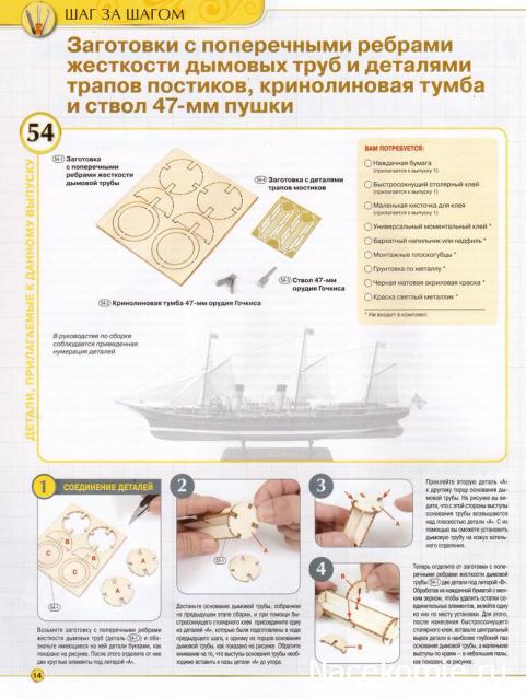 Императорская яхта «Штандарт» - Комплектация и Руководство по сборке