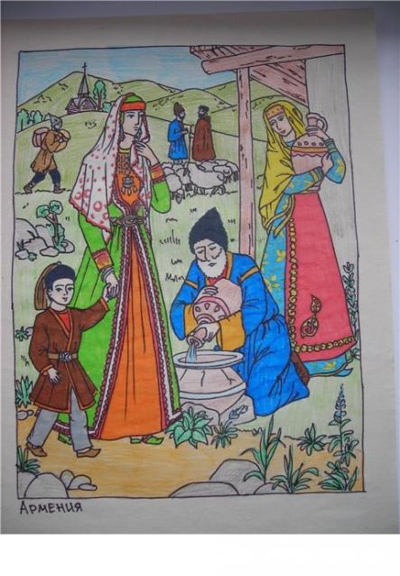 Куклы в народных костюмах №20 Кукла в армянском праздничном костюме