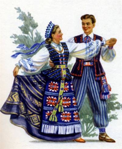 Куклы в народных костюмах №36 Кукла в латышском праздничном костюме