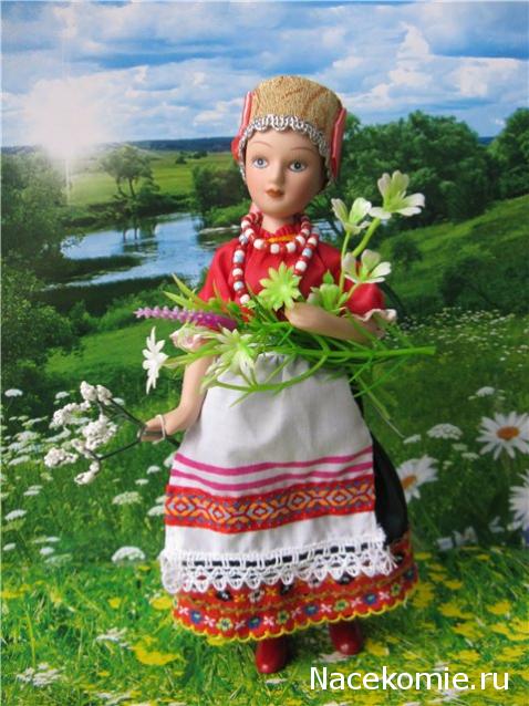 Куклы в народных костюмах №25 Кукла в летнем костюме Новгородской губернии