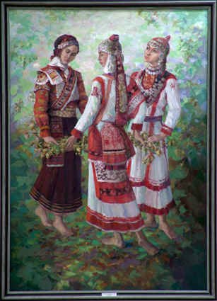 Куклы в народных костюмах №27 Кукла в чувашском девичьем костюме