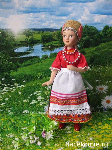 Куклы в народных костюмах №25 Кукла в летнем костюме Новгородской губернии
