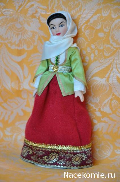 Куклы в народных костюмах №32 Кукла в азербайджанском праздничном костюме