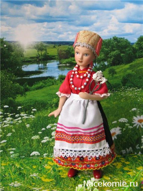 Куклы в народных костюмах №25 Кукла в летнем костюме Новгородской губернии