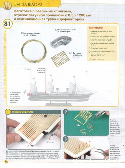 Императорская яхта «Штандарт» - Комплектация и Руководство по сборке