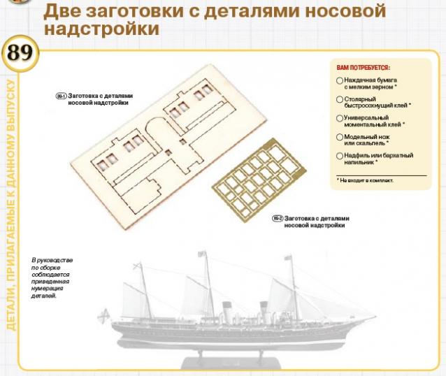 Императорская яхта «Штандарт» - Комплектация и Руководство по сборке