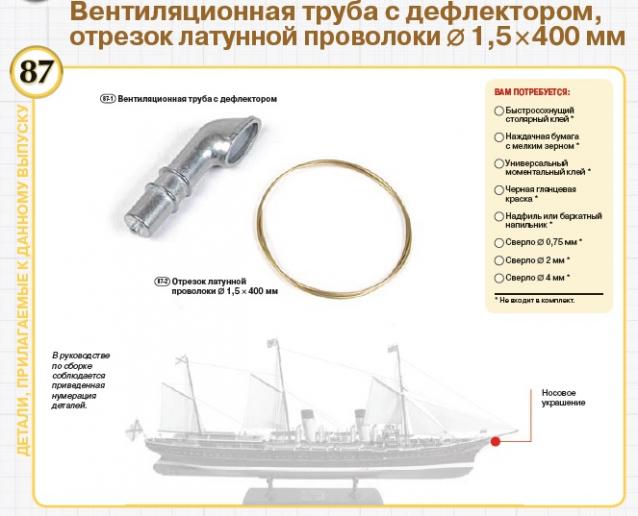 Императорская яхта «Штандарт» - Комплектация и Руководство по сборке