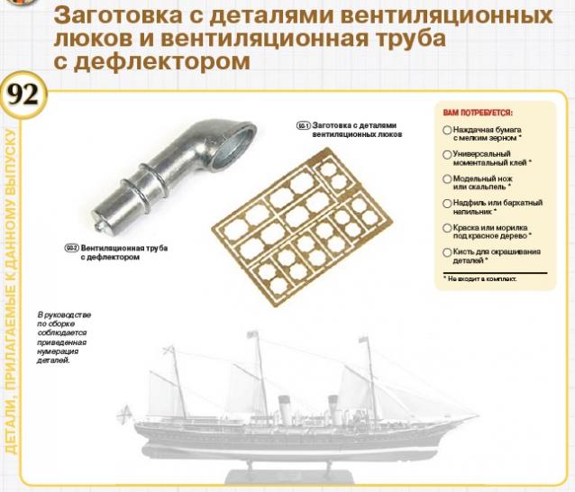 Императорская яхта «Штандарт» - Комплектация и Руководство по сборке