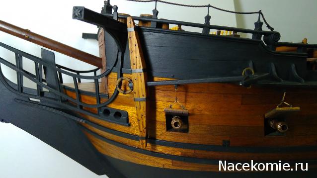 Собери Чёрную Жемчужину. Сборка: внешние элементы корпуса