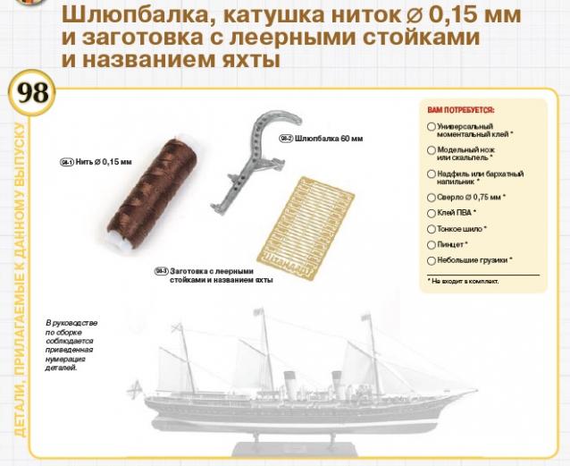 Императорская яхта «Штандарт» - Комплектация и Руководство по сборке