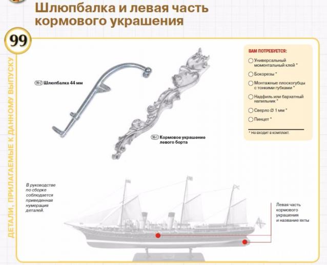 Императорская яхта «Штандарт» - Комплектация и Руководство по сборке