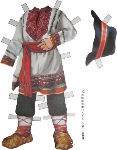 Куклы в народных костюмах №59 Кукла в мордовском летнем костюме