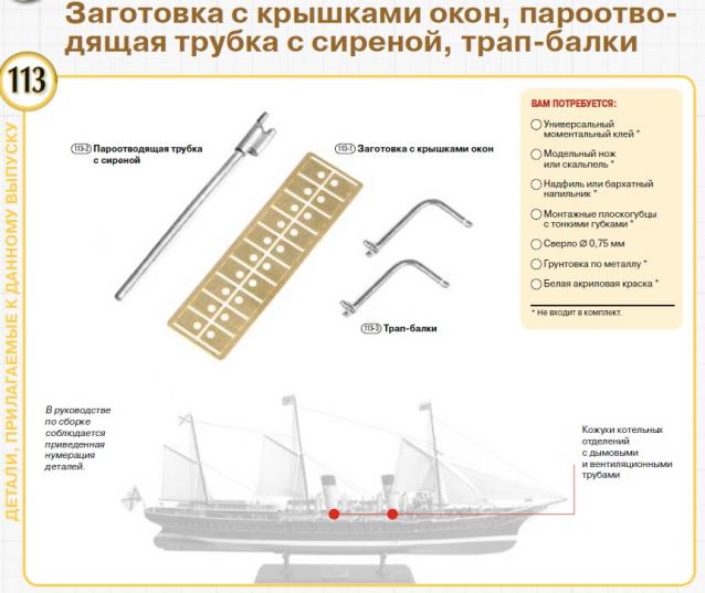 Императорская яхта «Штандарт» - Комплектация и Руководство по сборке