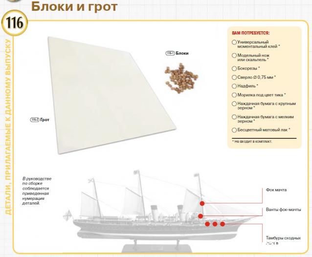 Императорская яхта «Штандарт» - Комплектация и Руководство по сборке