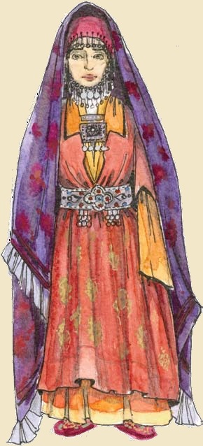 Куклы в народных костюмах №81 Кукла в лезгинском женском костюме