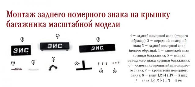 ЗИС-110 - Комплектация выпусков