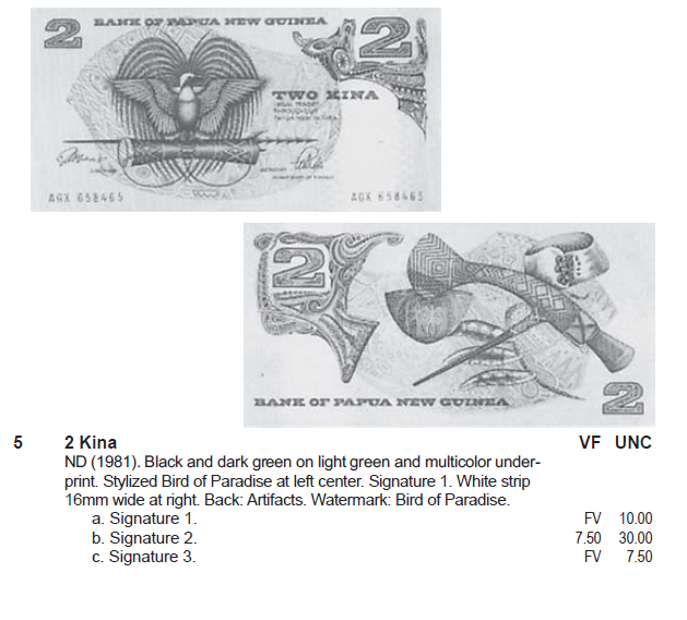 Монеты и банкноты №326 2 кина (Папуа - Новая Гвинея)