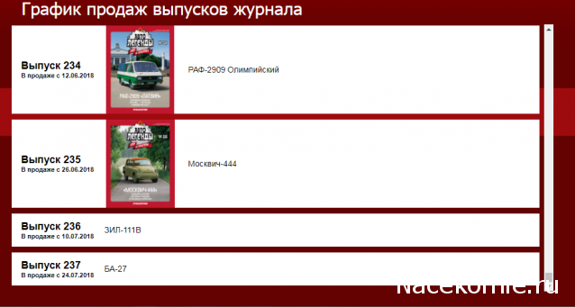Автолегенды СССР - График выхода и обсуждение