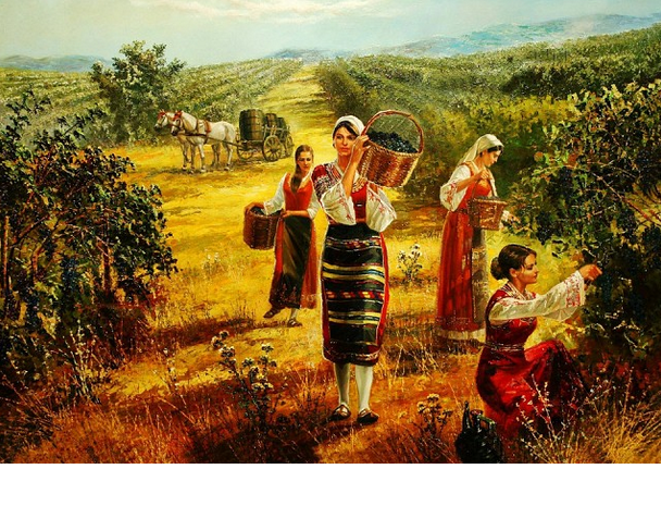 Народный костюм в живописи и графике